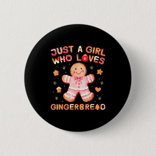 Gewoon Een Meisje Dat Van De Gebruine Kabouter Gra Ronde Button 5,7 Cm