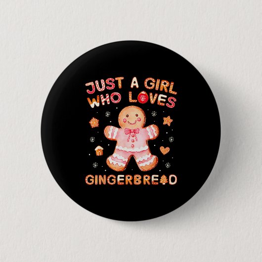 Gewoon Een Meisje Dat Van De Gebruine Kabouter Gra Ronde Button 5,7 Cm (Voorkant)