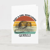Gewoon een meisje dat van de gerbils houdt kaart (Voorkant)