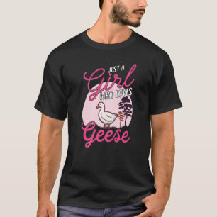 Gewoon een meisje dat van de Goose Goose Girl Prem T-shirt