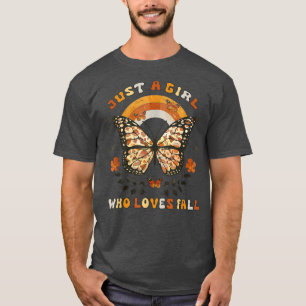 Gewoon een meisje dat van de Herfst houdt, de herf T-shirt
