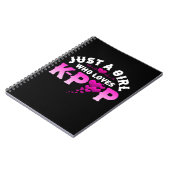 Gewoon een meisje dat van de K-Pop Vinger Heart KP Notitieboek (Linkerzijde)