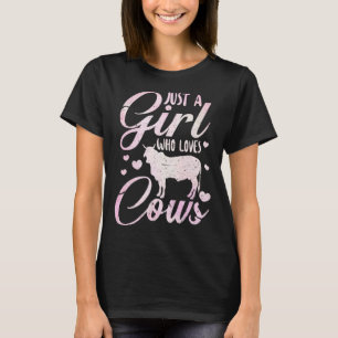 Gewoon een meisje dat van de Koe houdt Koe Boerder T-shirt