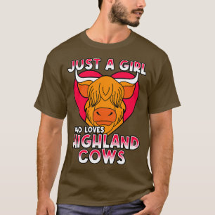 Gewoon een meisje dat van de Koeien van de Highlan T-shirt