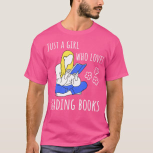 Gewoon een meisje dat van de leesboeken houdt, een t-shirt