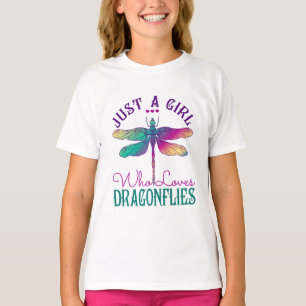 Gewoon een meisje dat van de libellen houdt t-shirt