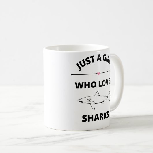 Gewoon een meisje dat van de mok van haaien houdt (Voorkant rechts)