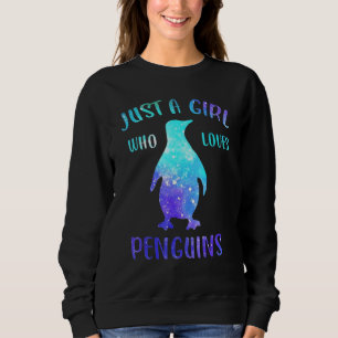 Gewoon een meisje dat van de Natuur van Penguins h Trui