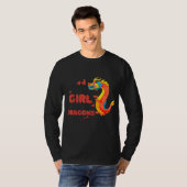 Gewoon een meisje dat van de rode dragons Herfst i T-shirt (Voorkant volledig)