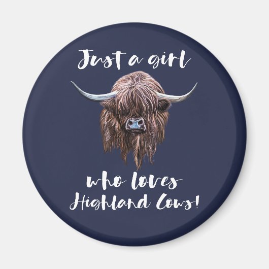 Gewoon een meisje dat van de Schotse hoogland-Koei Magneet (Voorkant)