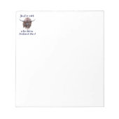 Gewoon een meisje dat van de Schotse hoogland-Koei Notitieblok (Voorkant)