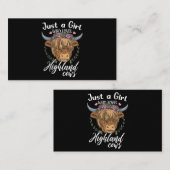 Gewoon een meisje dat van de Schotse Koeien houdt Visitekaartje (Voorkant / Achterkant)