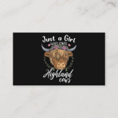 Gewoon een meisje dat van de Schotse Koeien houdt Visitekaartje (Voorkant)