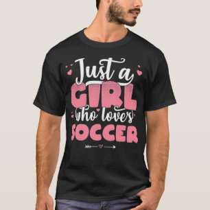 Gewoon een meisje dat van de Soccer Cute football T-shirt