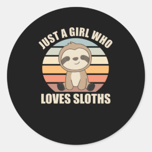 Gewoon een meisje dat van de Vintage van de luike  Ronde Sticker