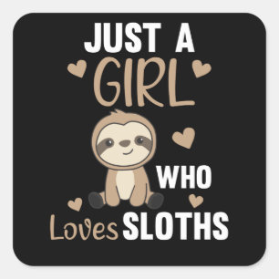 Gewoon een meisje dat van de Vintage van de luike  Vierkante Sticker