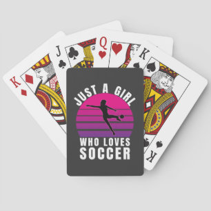 Gewoon een meisje dat van de Voetbal houdt Pokerkaarten