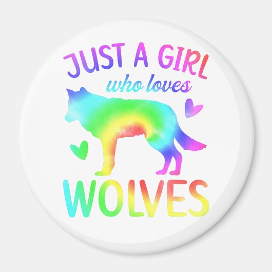 Gewoon een meisje dat van de Waterverf van de Wolv Magneet (Voorkant)