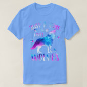 Gewoon een meisje dat van de Wolven houdt Waterver T-shirt (Design voorkant)