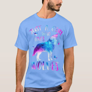 Gewoon een meisje dat van de Wolven houdt Waterver T-shirt