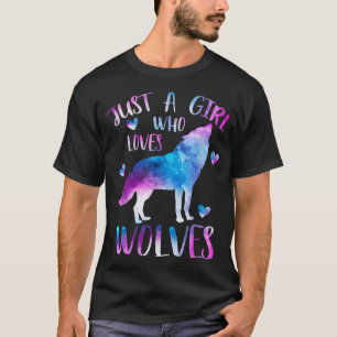 Gewoon een meisje dat van de Wolven houdt Waterver T-shirt