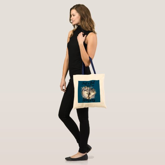 Gewoon een meisje dat van de Wolven houdt Waterver Tote Bag (Voorkant (model))