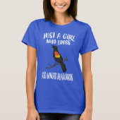Gewoon een meisje dat van de zwarte vogels houdt t-shirt (Voorkant)