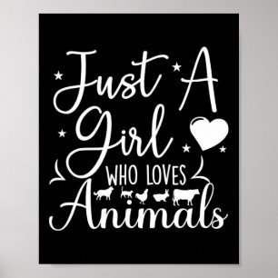 Gewoon een meisje dat van dieren houdt Hond Kat Ko Poster