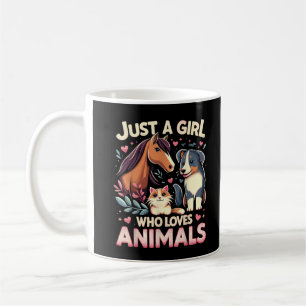 Gewoon een meisje dat van dieren houdt Schattig di Koffiemok
