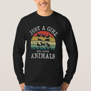 Gewoon een meisje dat van dieren houdt t-shirt