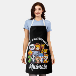 Gewoon een meisje dat van dieren houdt Wilde Mooie Schort