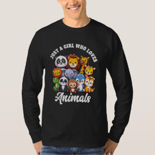 Gewoon een meisje dat van dieren houdt Wilde Mooie T-shirt