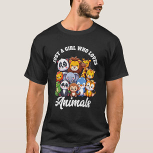 Gewoon een meisje dat van dieren houdt Wilde Mooie T-shirt