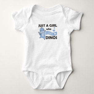 Gewoon een meisje dat van Dinos Sweet Dinosaur hou Romper
