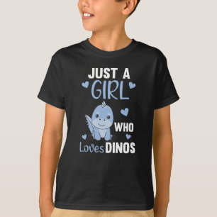 Gewoon een meisje dat van Dinos Sweet Dinosaur hou T-shirt