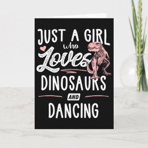 Gewoon Een Meisje Dat Van Dinosauriërs En Dansende Kaart