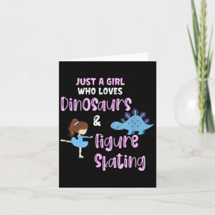 Gewoon Een Meisje Dat Van Dinosauriërs En Kunstsch Kaart