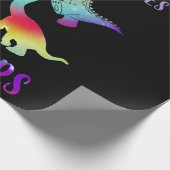 Gewoon een meisje dat van Dinosauriërs houdt Cadeaupapier (Hoek)