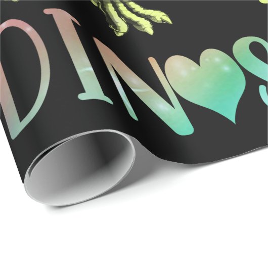 Gewoon een meisje dat van Dinosauriërs houdt Cadeaupapier (Rol Hoek)