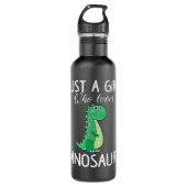 Gewoon een meisje dat van Dinosauriërs houdt, Gift Waterfles (Voorkant)
