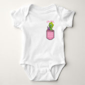 Gewoon een meisje dat van dinosauriërs houdt romper (Voorkant)