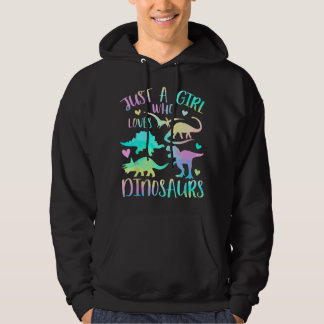 Gewoon een meisje dat van dinosauriërs houdt - Tie Hoodie