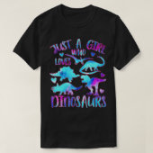 Gewoon een meisje dat van dinosaurussen houdt - Di T-shirt (Design voorkant)
