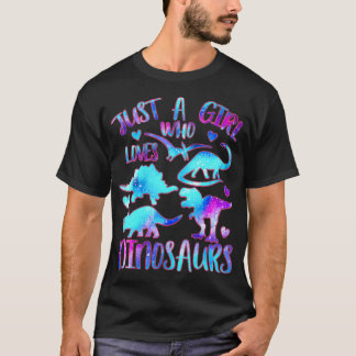 Gewoon een meisje dat van dinosaurussen houdt - Di T-shirt