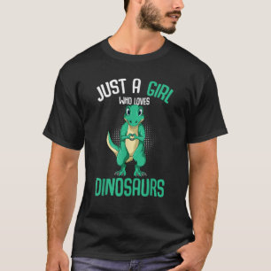 Gewoon een meisje dat van dinosaurussen houdt Rex  T-shirt