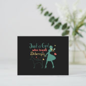 Gewoon een meisje dat van Doberman houdt Briefkaart (Staand voorkant)