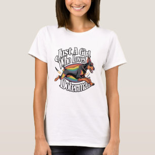 Gewoon een meisje dat van Doberman houdt T-shirt