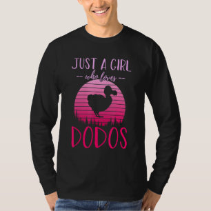 Gewoon een meisje dat van Dodos houdt, meisjes T-shirt