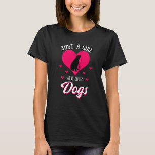 Gewoon een meisje dat van Dog Puppy American Pit B T-shirt