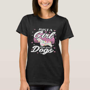 Gewoon een meisje dat van Dogs Cocker Spaniel Dog  T-shirt